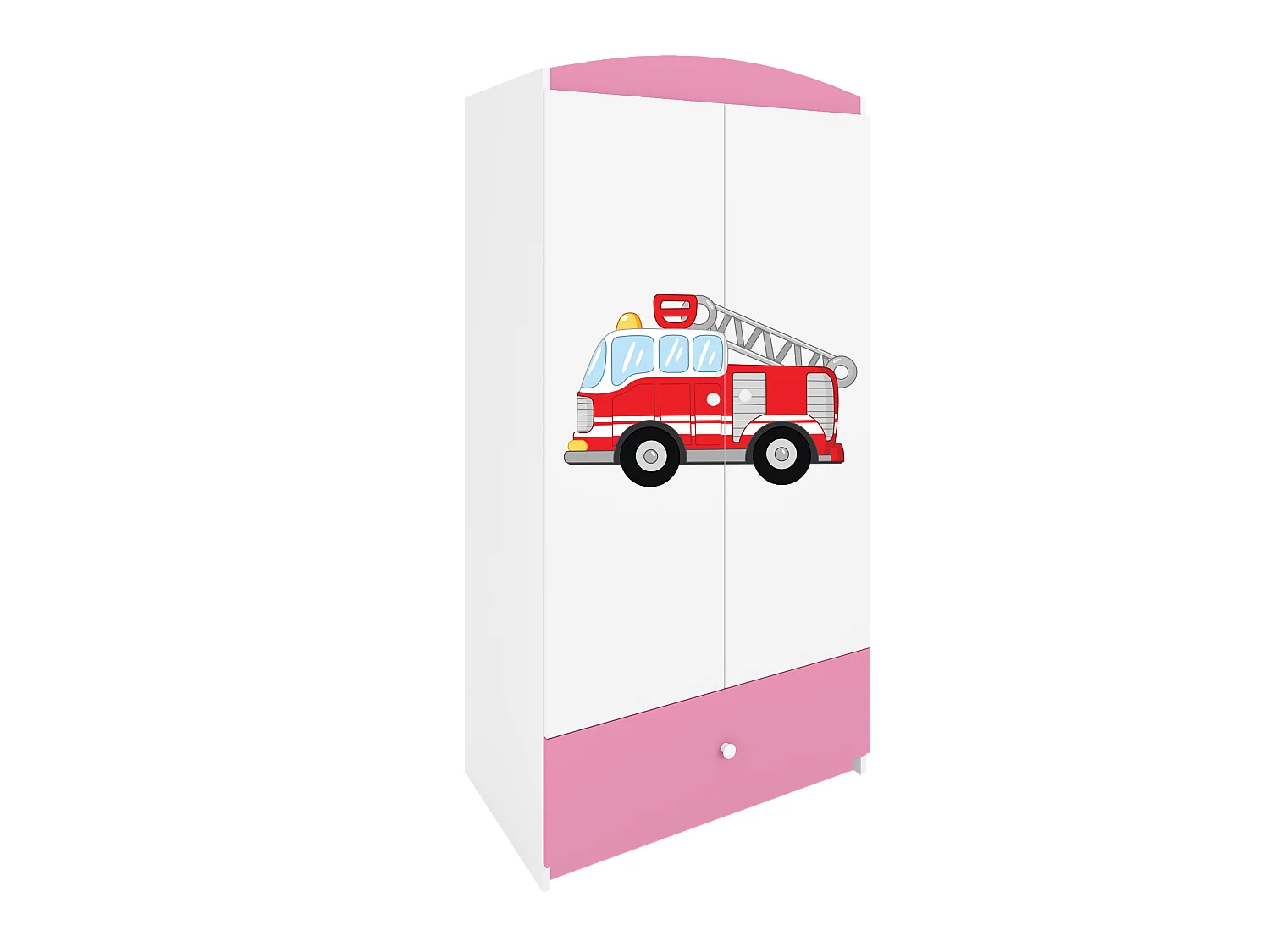 Kinderkleiderschrank Babydreams Drehtürenschrank Kleiderschrank Löschzug Hellrosa
