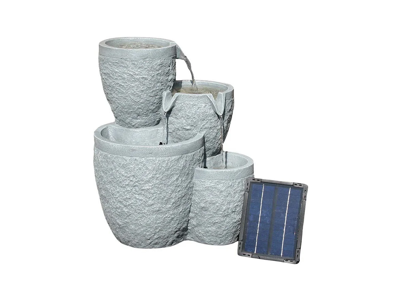 Fontaine solaire 4 étages 39 x 33 x 47 cm