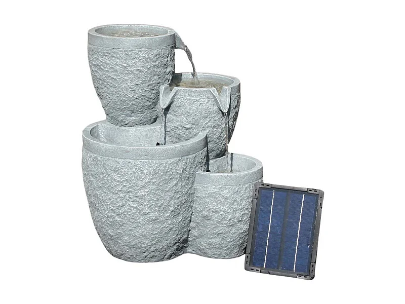 Fontaine de jardin solaire 4 étages 39 x 33 x 47 cm