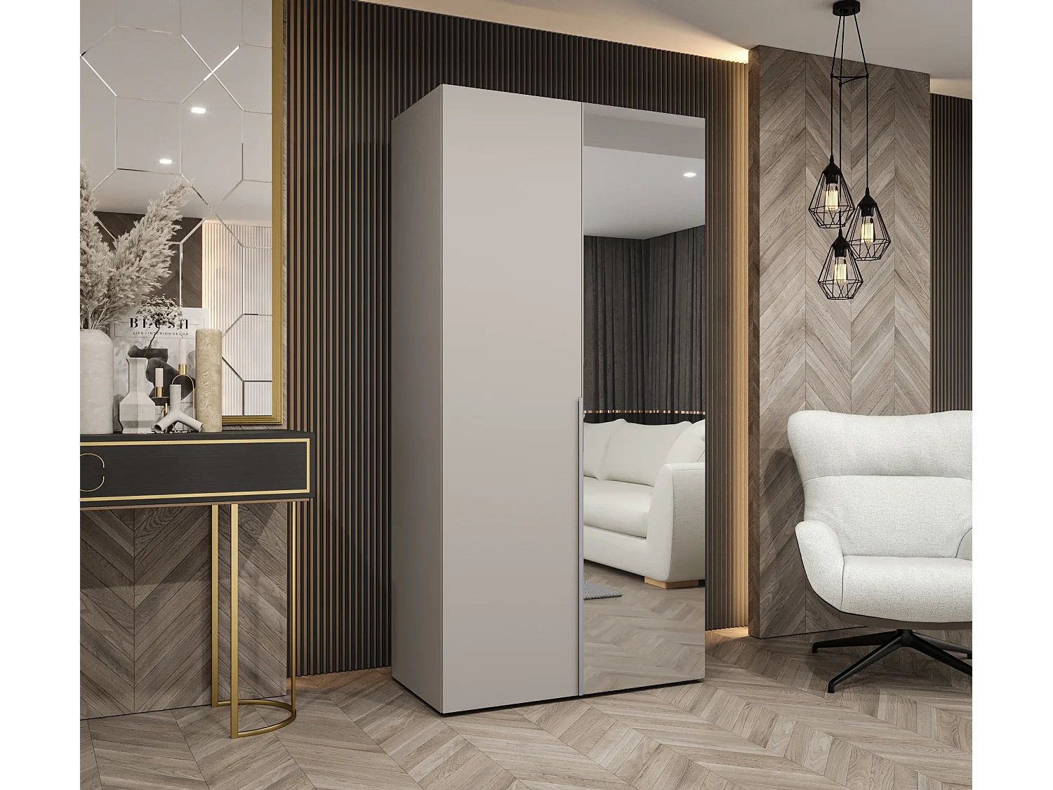 Armoire à portes battantes Alicante 2 202/100/52 2 portes (cachemire/cachemire)