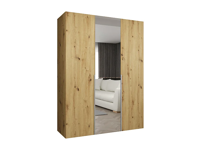 Armoire à portes battantes Alicante 2 202/150/52 3 portes (artisan/cachemire)