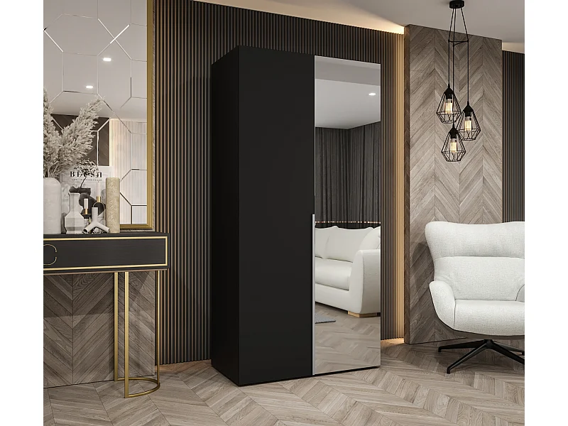 Armoire à portes battantes Alicante 2 202/100/52 2 portes (noir/cachemire)