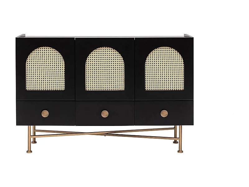 Aparador – 123 cm x 63 cm x 38 cm – Preto – Aglomerado