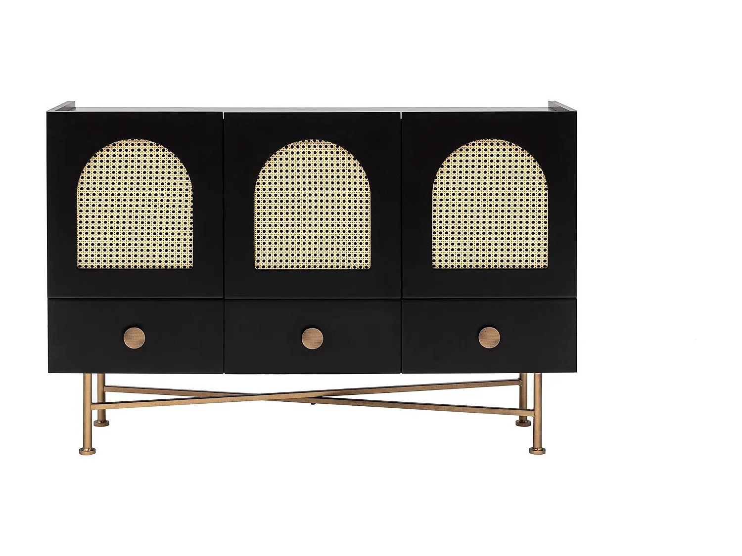 Aparador – 123 cm x 63 cm x 38 cm – Preto – Aglomerado