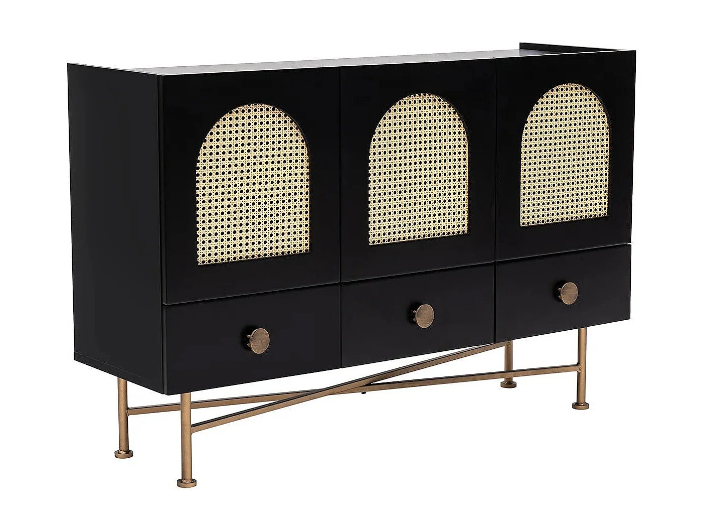 Aparador – 123 cm x 63 cm x 38 cm – Preto – Aglomerado