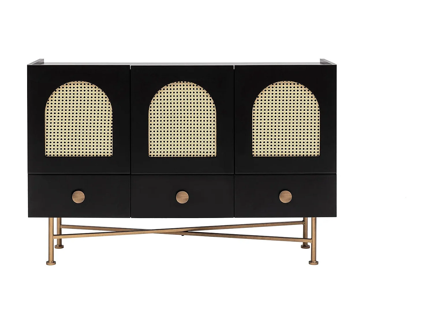 Aparador – 123 cm x 63 cm x 38 cm – Preto – Aglomerado