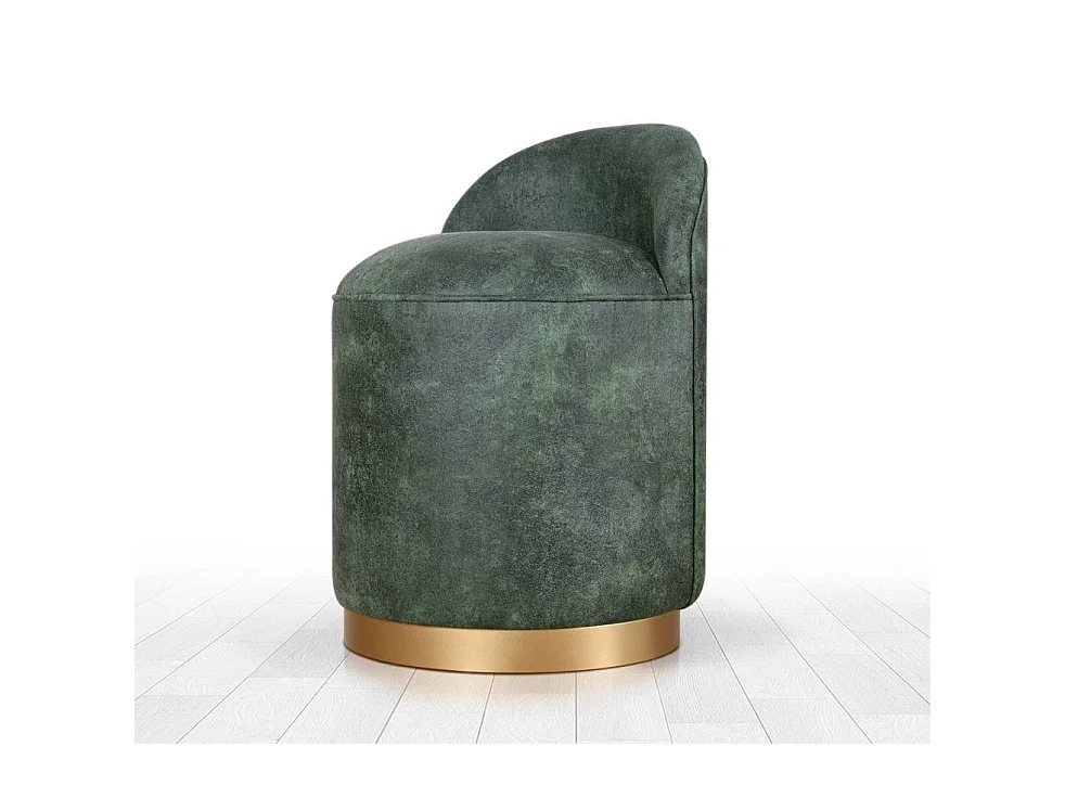 Puf Altadena 221, Verde, 70cm, Diámetro: 45, Cuero ecológico