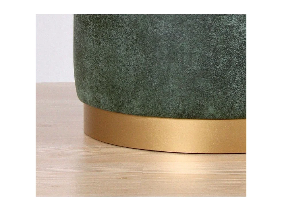 Puf Altadena 221, Verde, 70cm, Diámetro: 45, Cuero ecológico