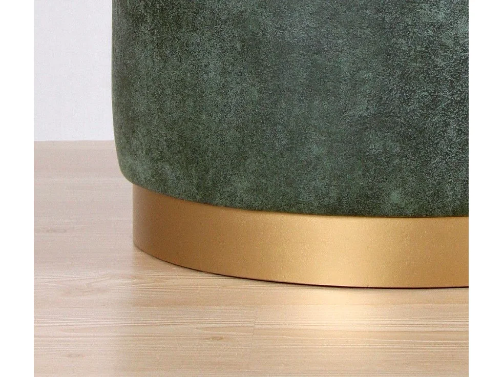 Puf Altadena 221, Verde, 70cm, Diámetro: 45, Cuero ecológico