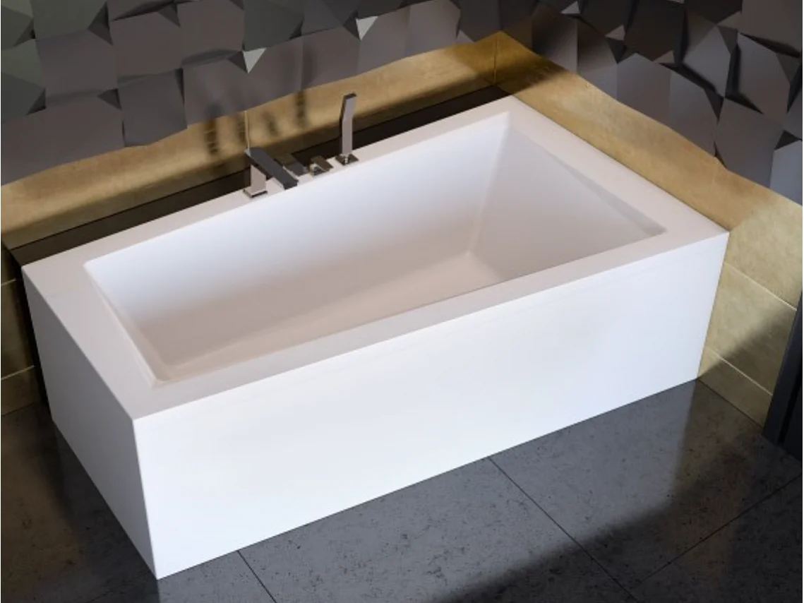 Baignoire d'angle DROITE INTIMA 150 ou 160 cm AVEC TABLIER - Dimensions: 160cm