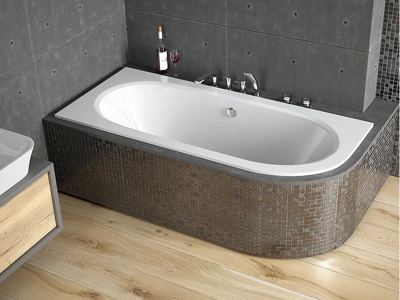 Baignoire HILIO SLIM 150-160-170-180 GAUCHE - Dimensions: 150cm