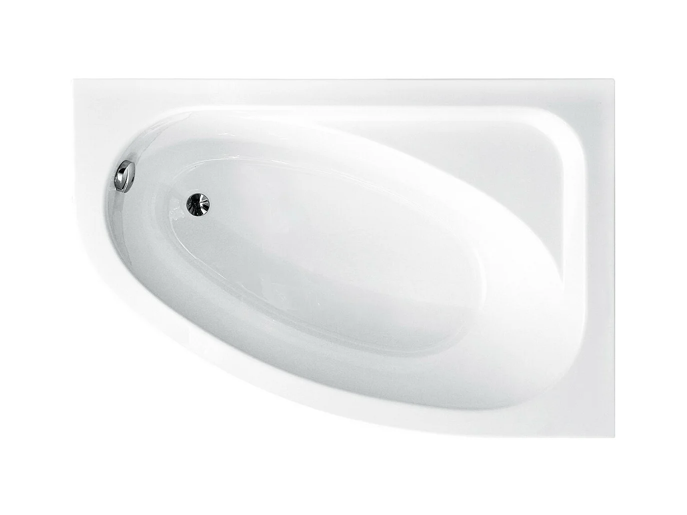 Baignoire d'angle CORNEA 140x80 cm droite avec tablier
