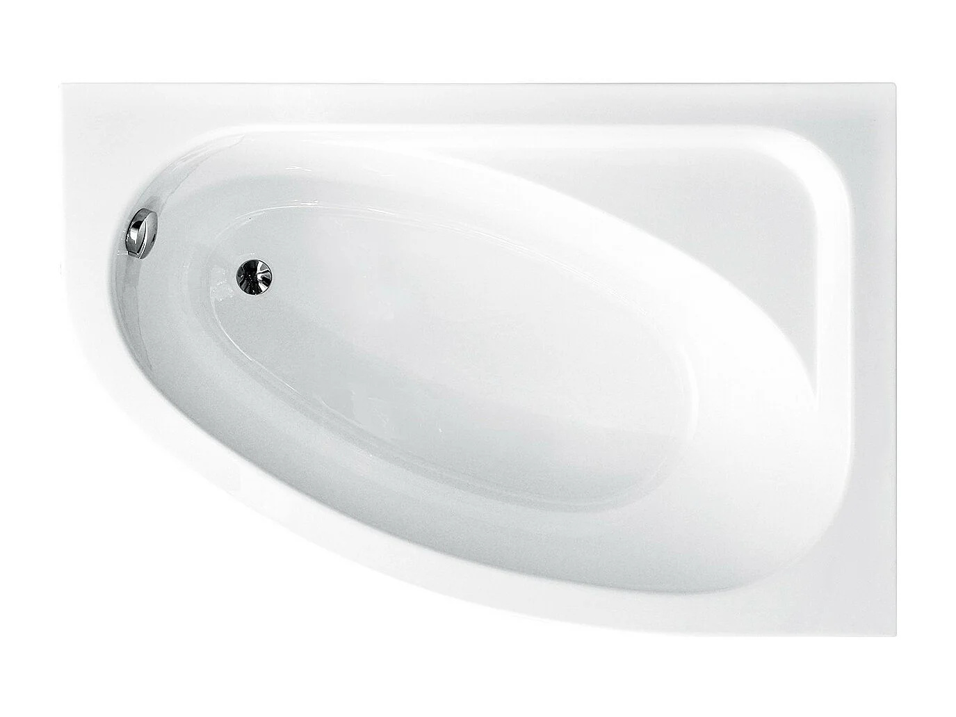 Baignoire d'angle CORNEA 140x80 cm droite avec tablier