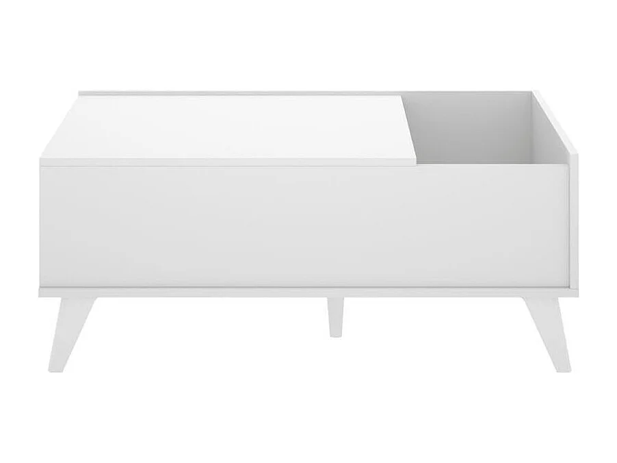 Mesa de centro Ness diseño elevable blanco 41x99x60 cm