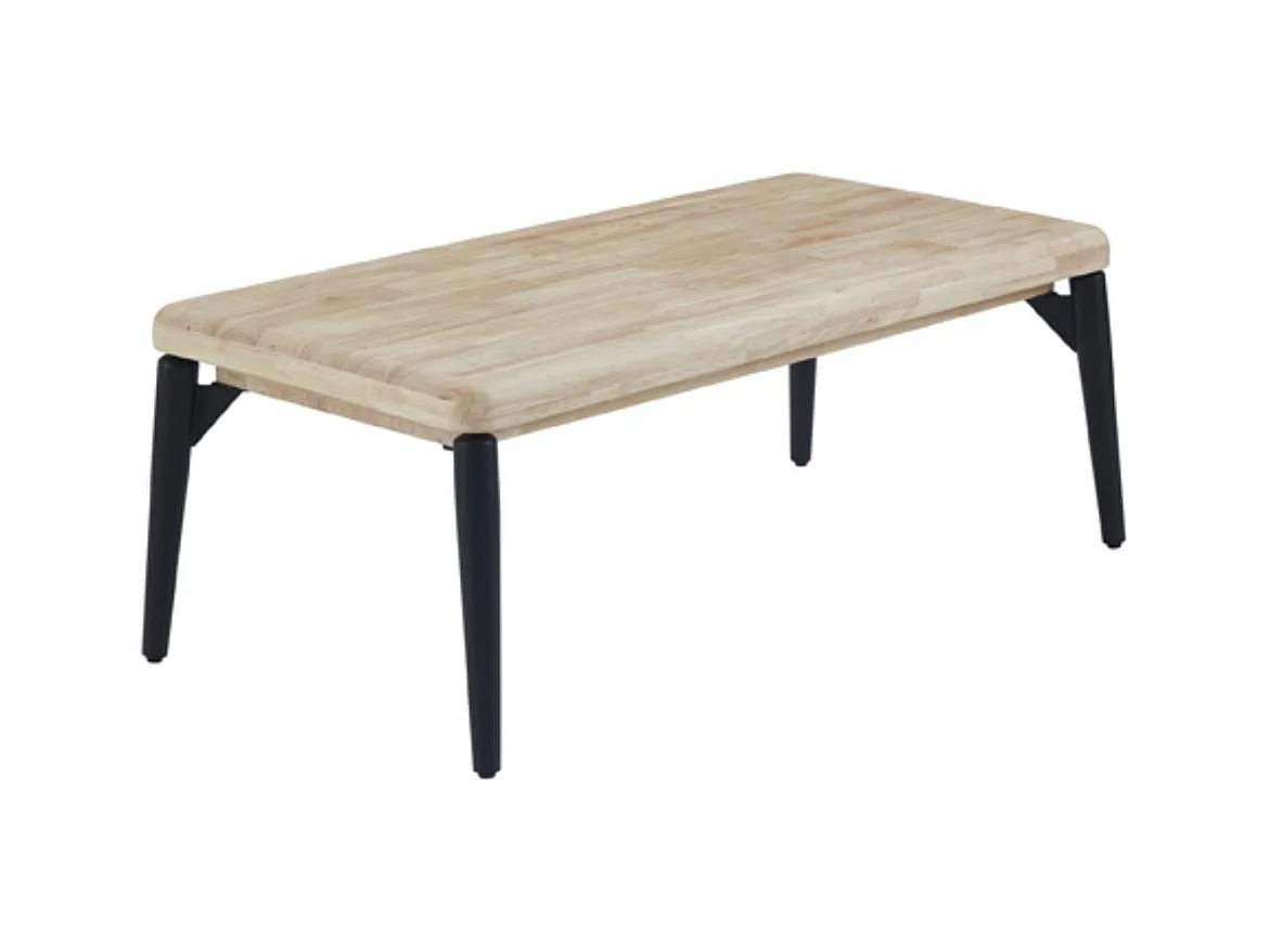 Mesa de centro elevable Moon roble nordish/negro 47-62x120x60 cm Adec
