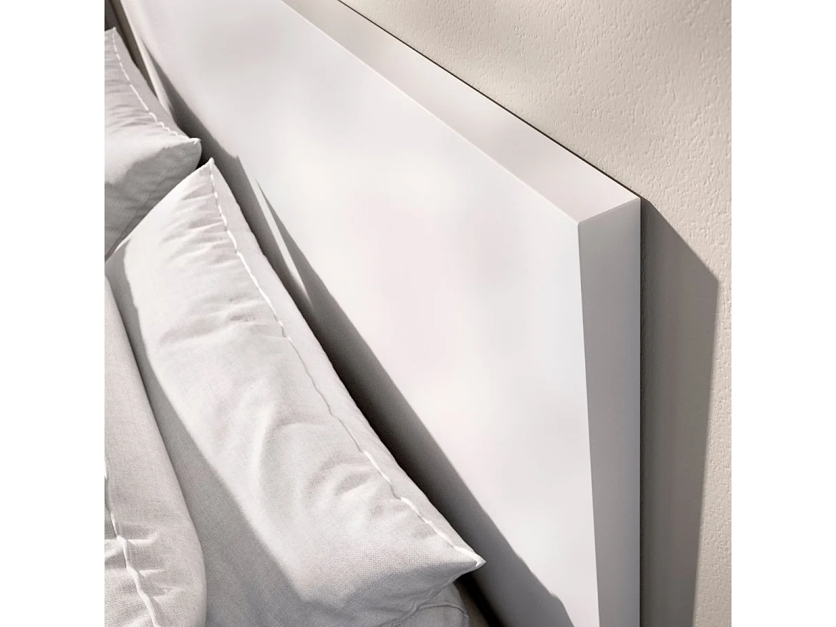 Conjunto de dormitorio Lago cama + 2 mesitas blanco 100x259x195 cm