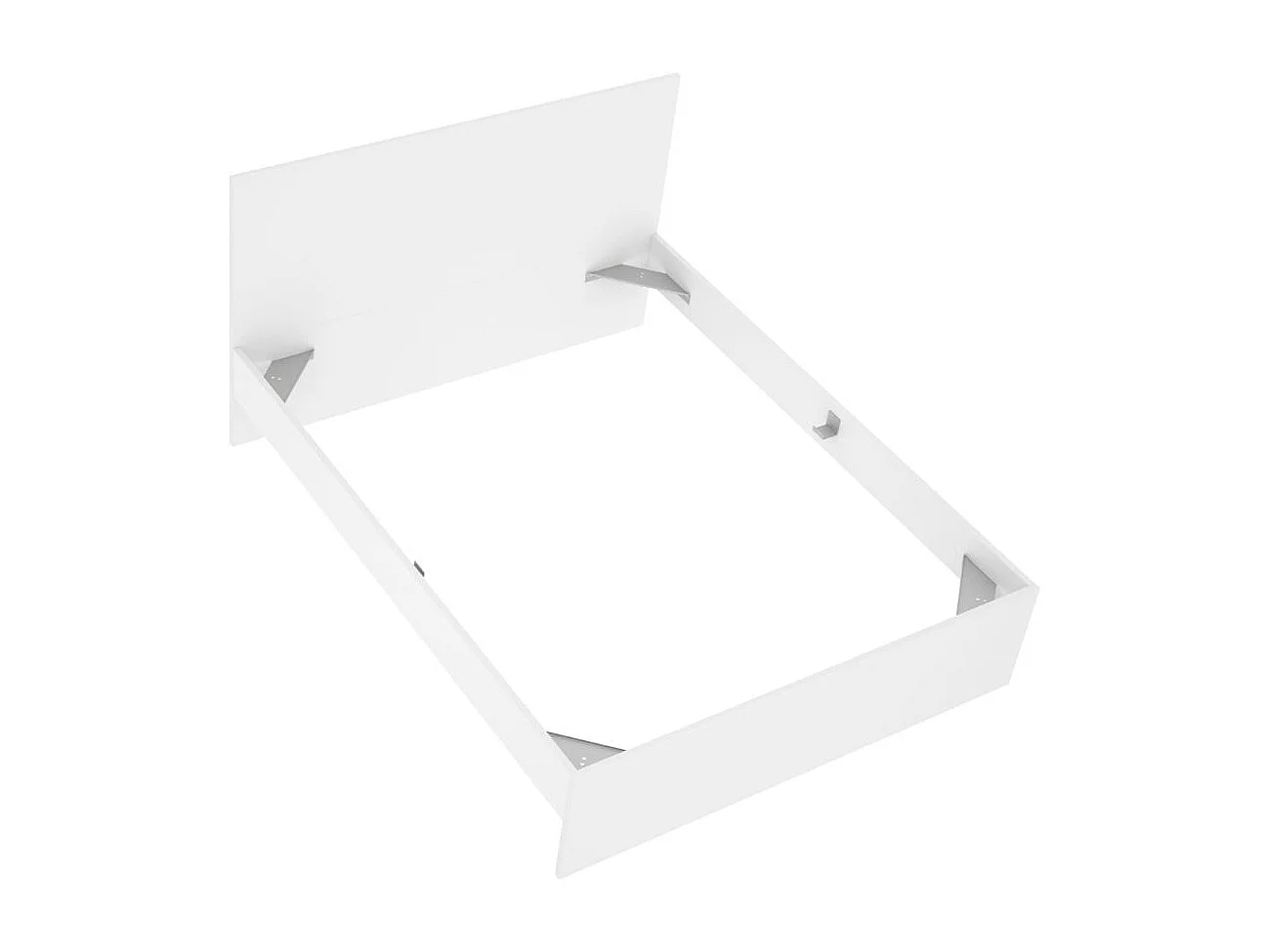 Conjunto de dormitorio Lago cama + 2 mesitas blanco 100x259x195 cm