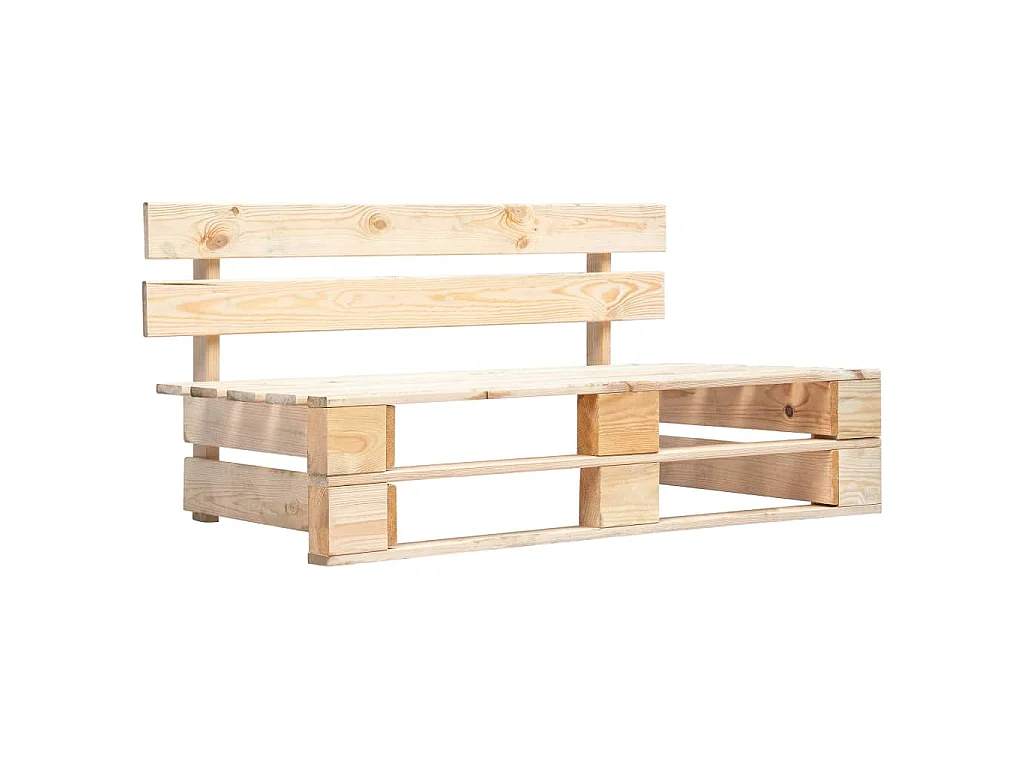 Salon de jardin palette 4pcs avec coussins Bois de pin imprégné