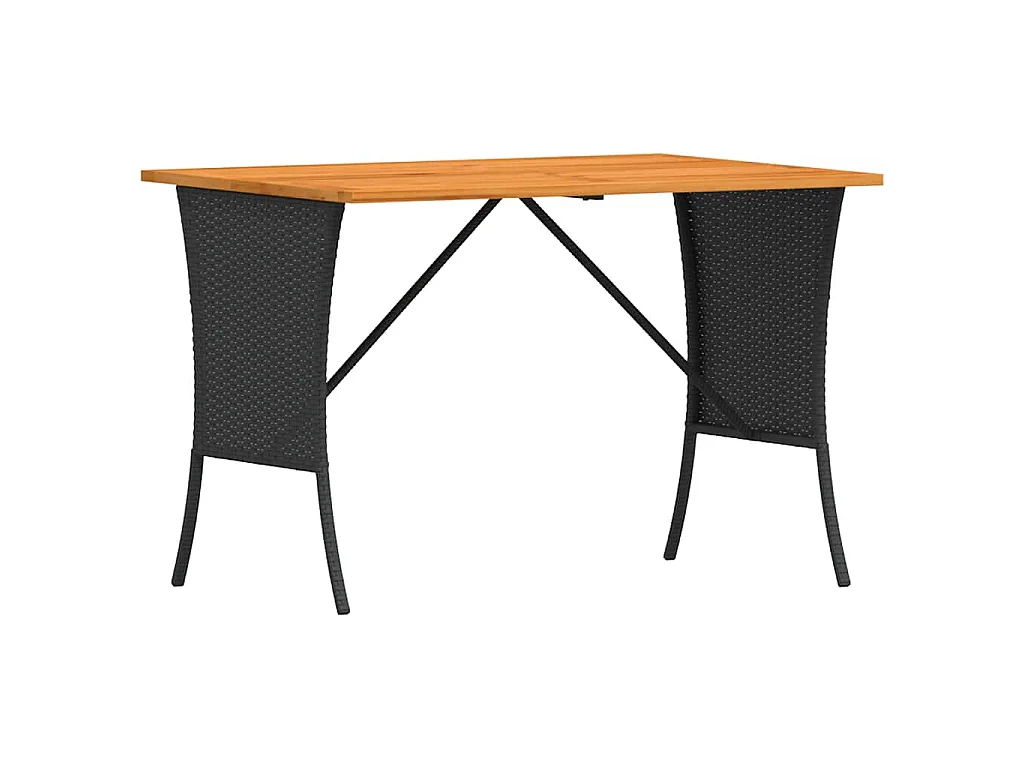 5-delige Loungeset met kussens poly rattan zwart