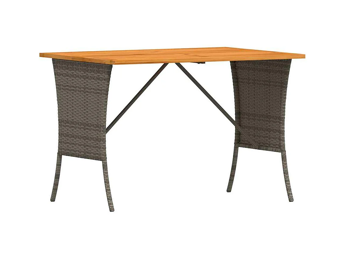 Salon de jardin 4 pcs avec coussins gris résine tressée