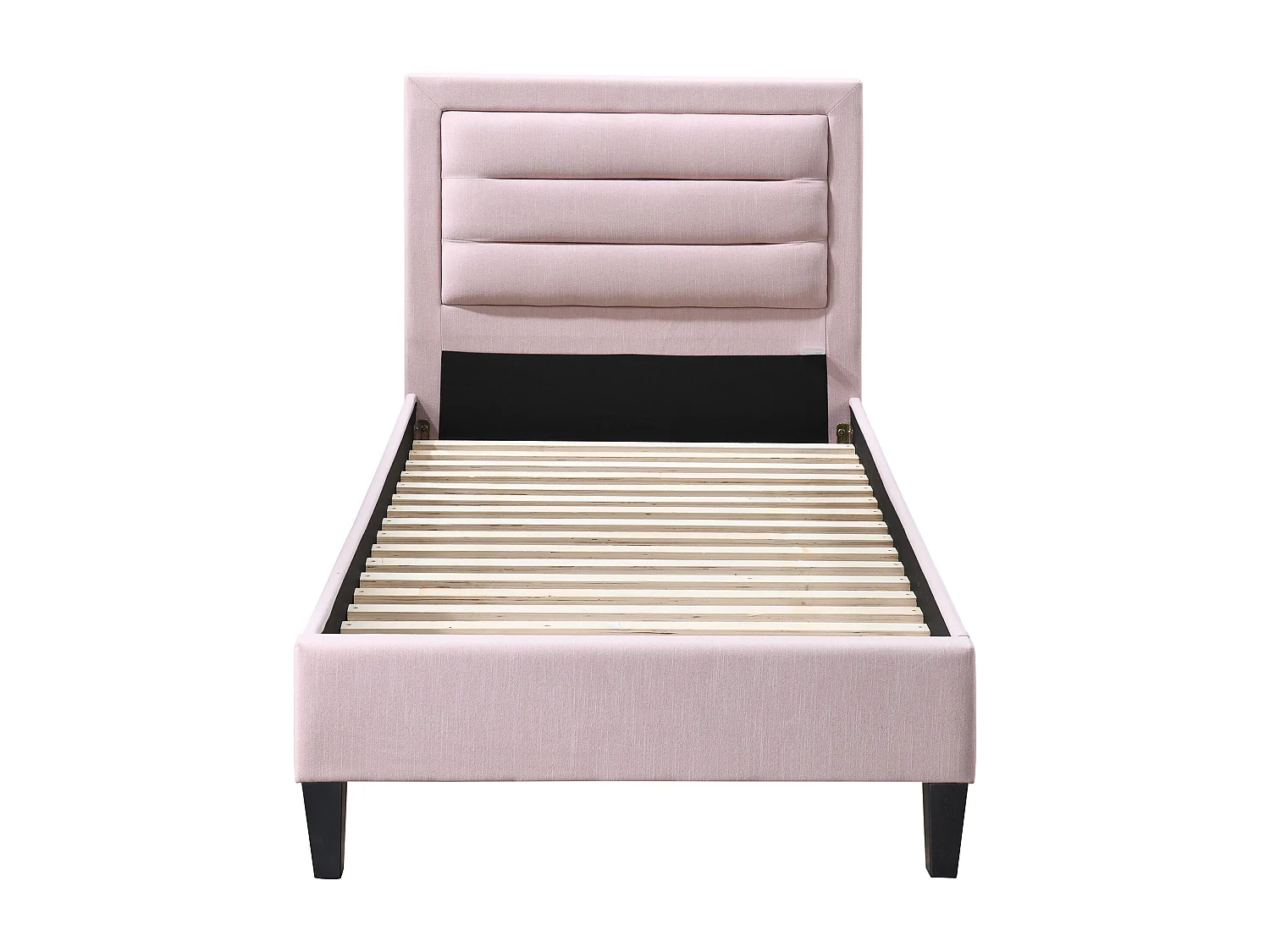 Cama 90 x 190 cm con cabecero color rosa - Rosa - MACHUPIO