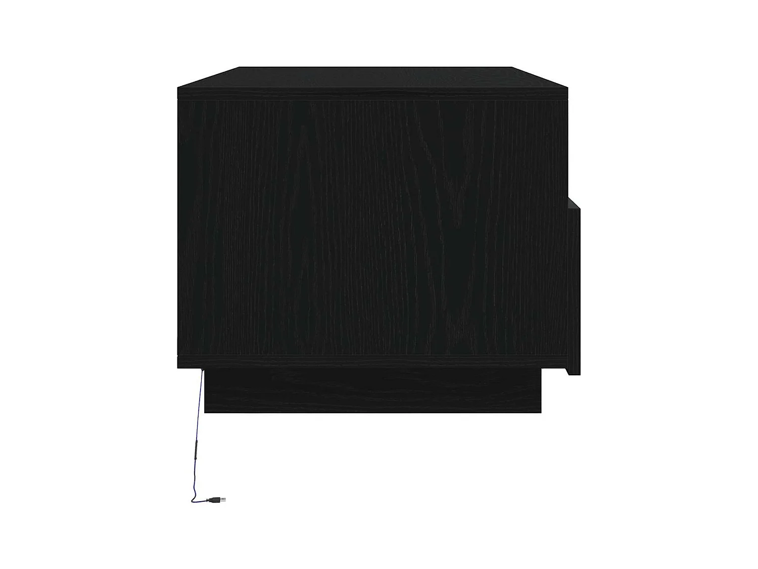 Salontafel met LED-verlichting 90x49x40 cm zwart eiken