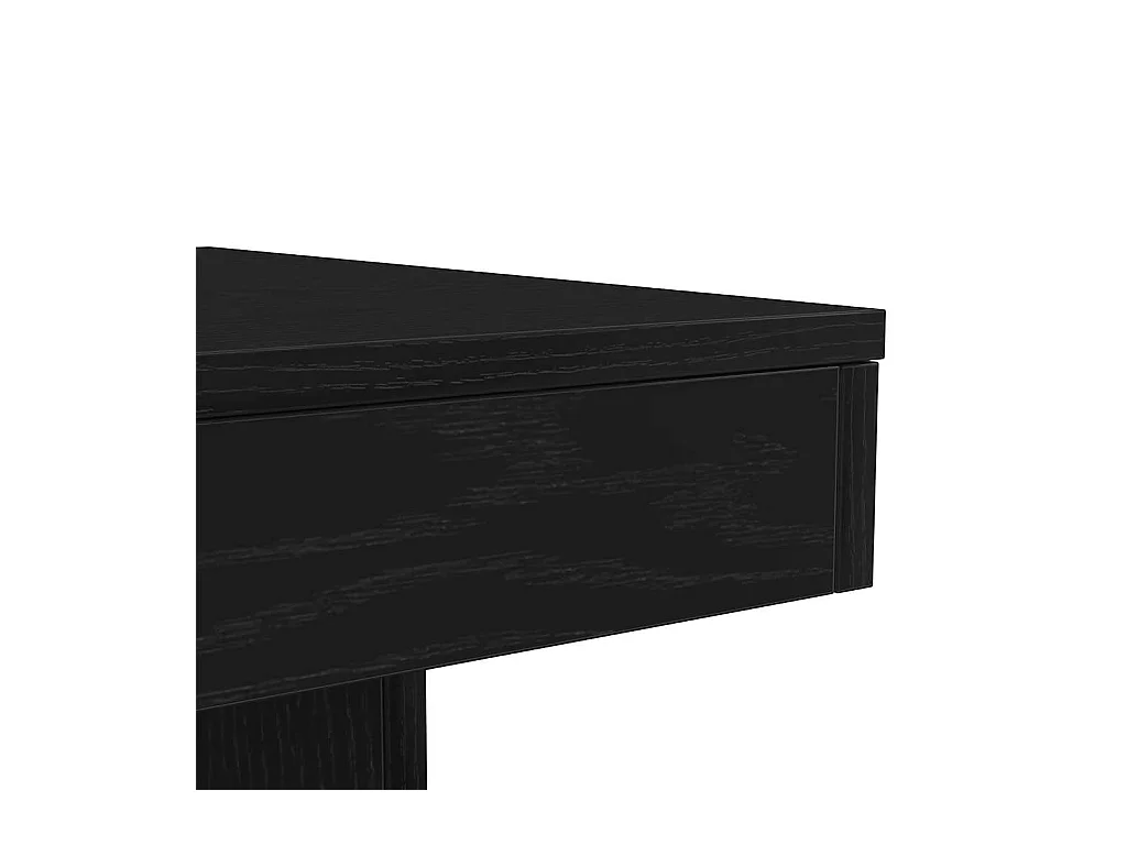 Salontafel met LED-verlichting 50x50x40 cm zwart eikenkleurig