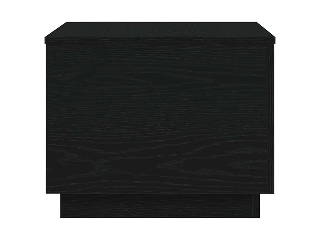 Couchtisch mit LED-Leuchten Schwarz Eichen-Optik 50x50x40 cm