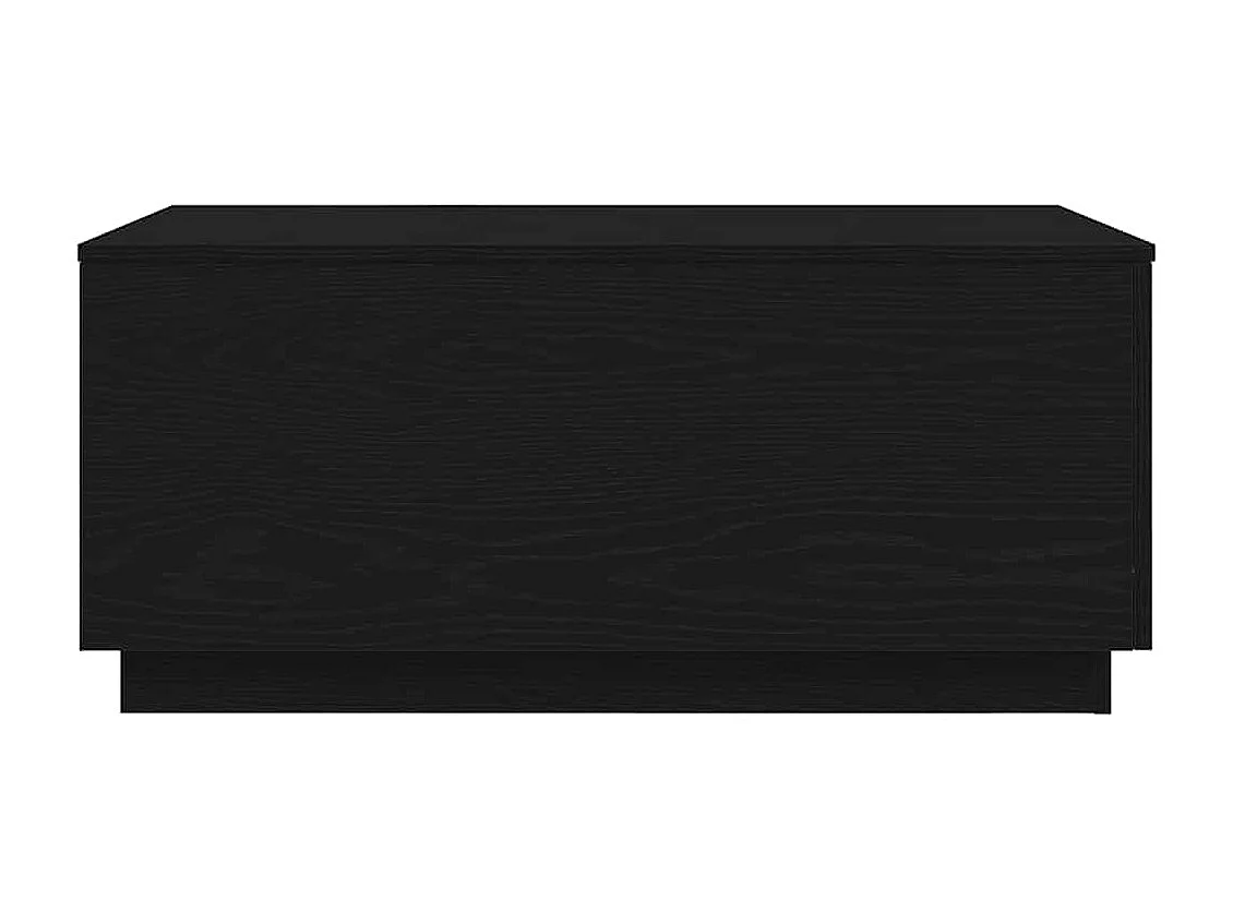 Table basse avec lumières LED chêne noir 90x50x40 cm