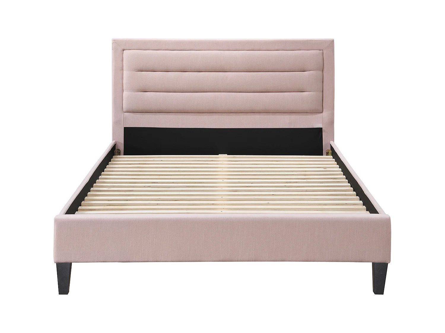Cama 140 x 190 cm con cabecero color rosa - Rosa - MACHUPIO