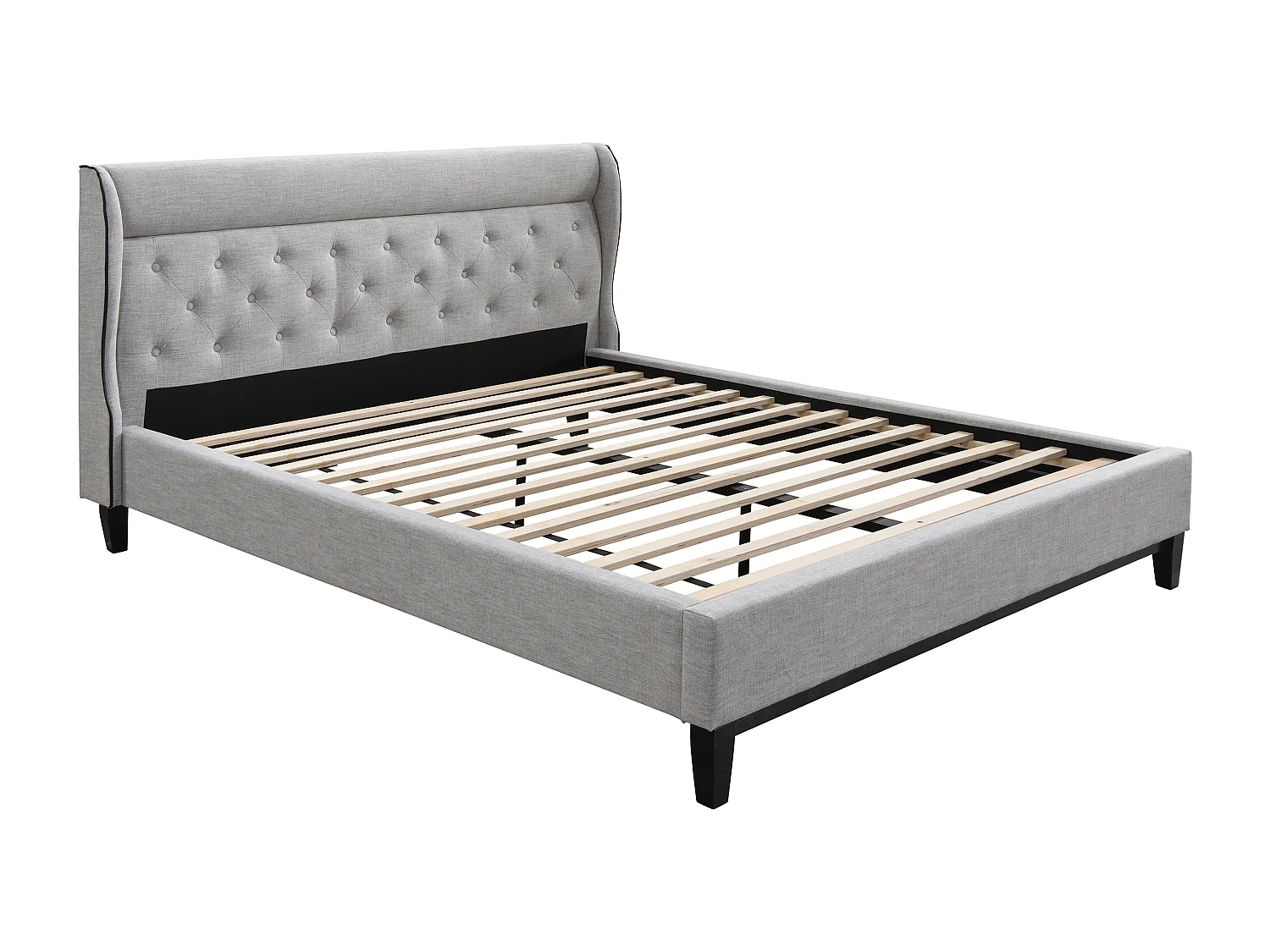 Bett 160 x 200 cm - Grau - MARSDENIO