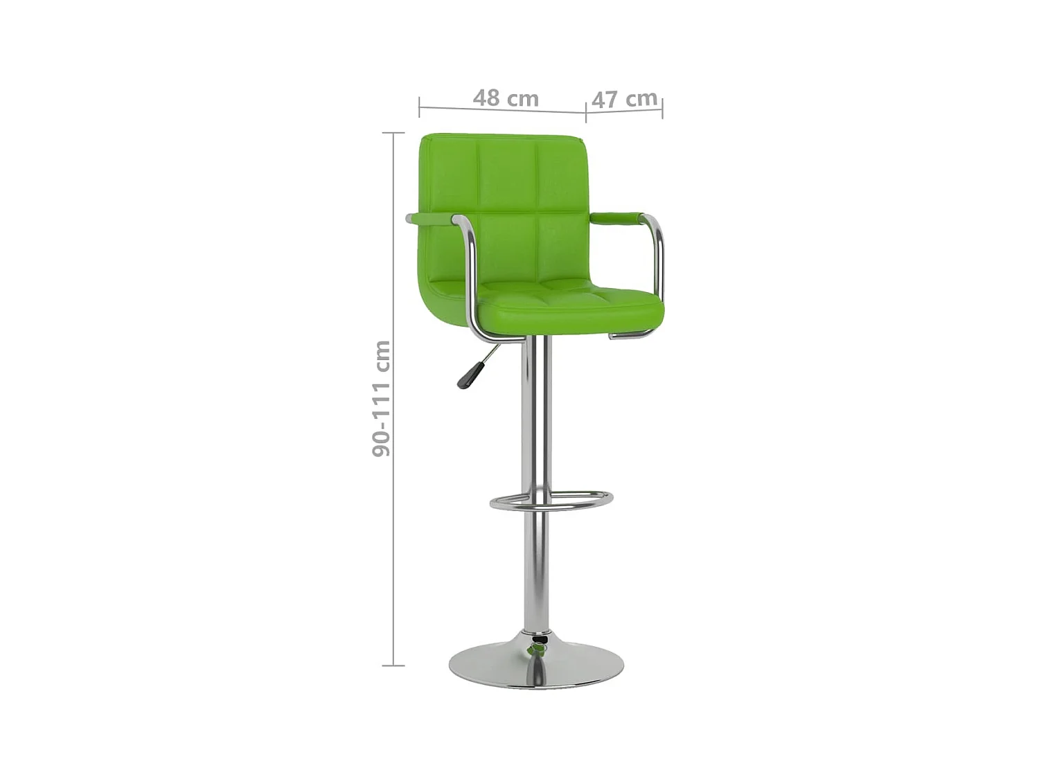 Tabourets de bar lot de 2 vert similicuir