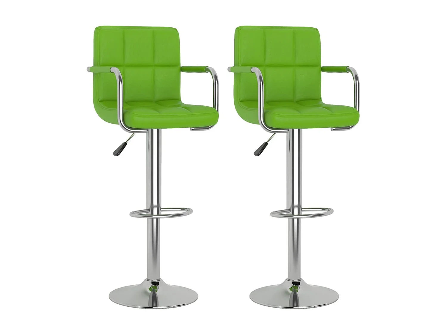 Bancos de bar 2 pcs couro artificial verde