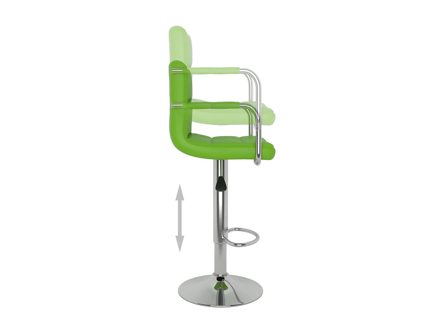 Bancos de bar 2 pcs couro artificial verde