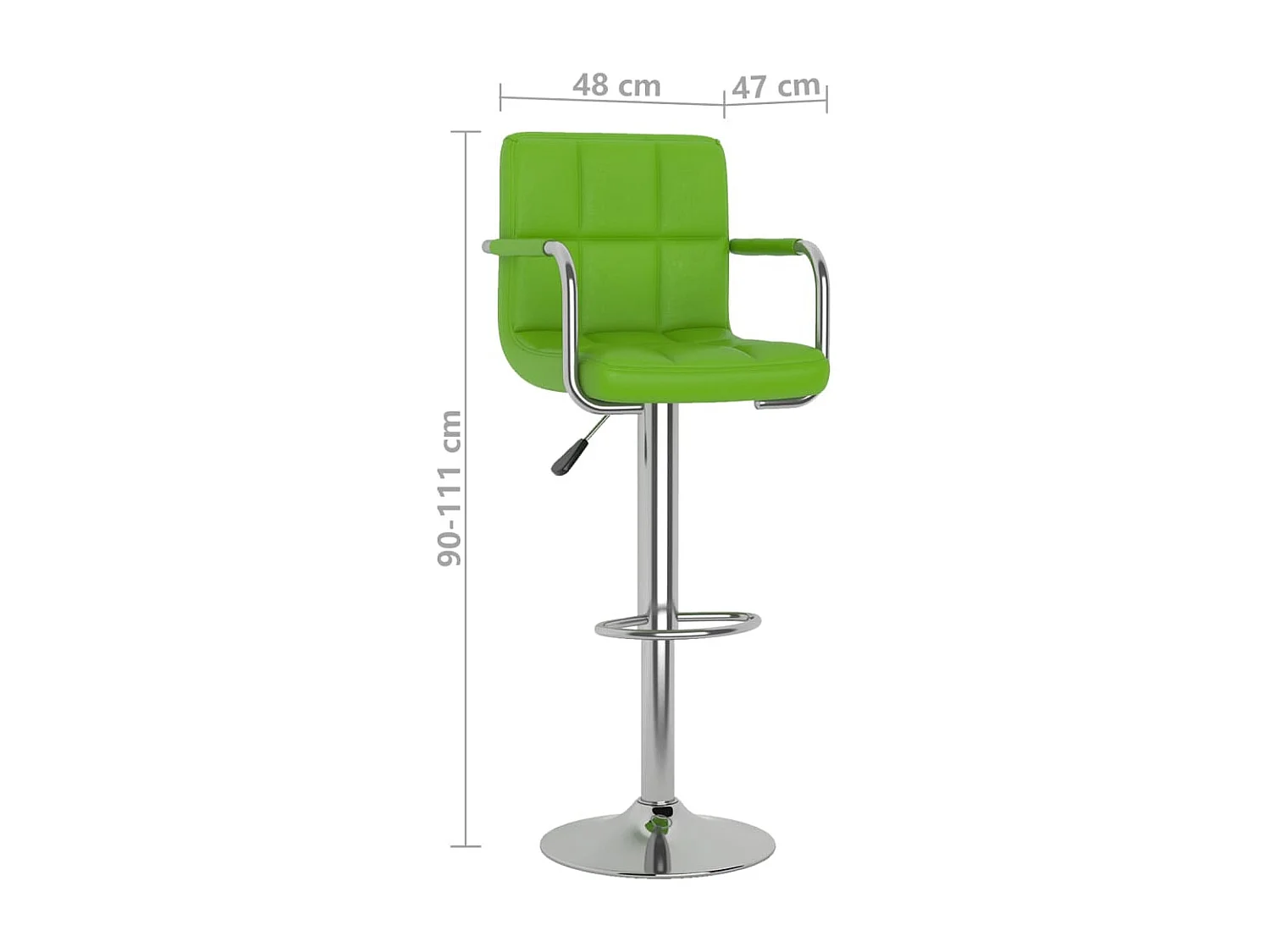 Bancos de bar 2 pcs couro artificial verde