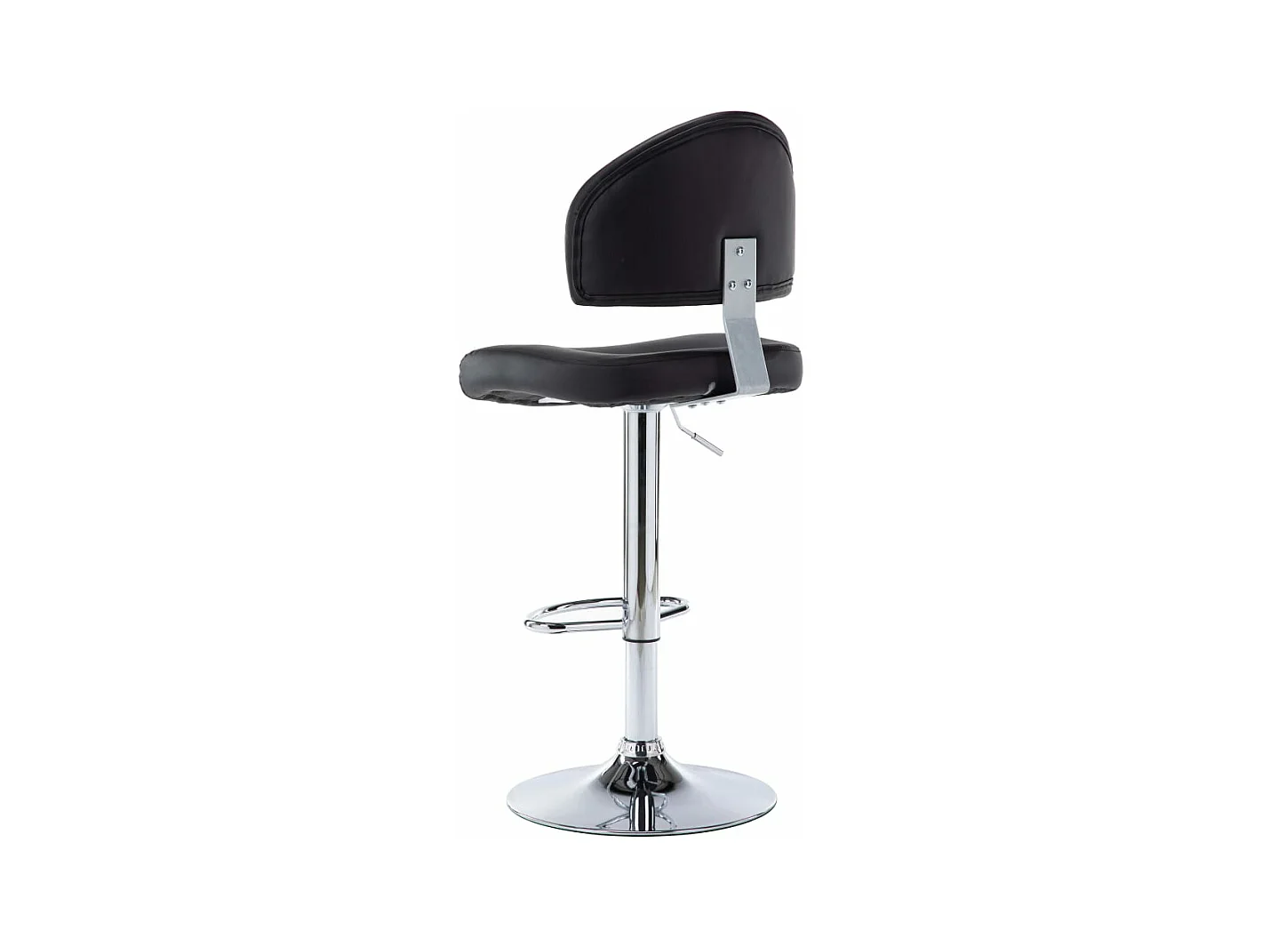 Tabourets de bar lot de 2 noir similicuir