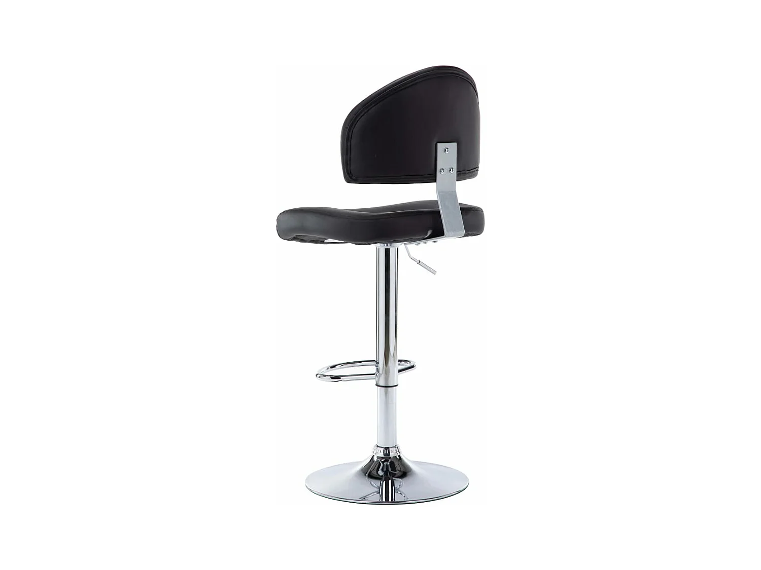 Tabourets de bar lot de 2 noir similicuir