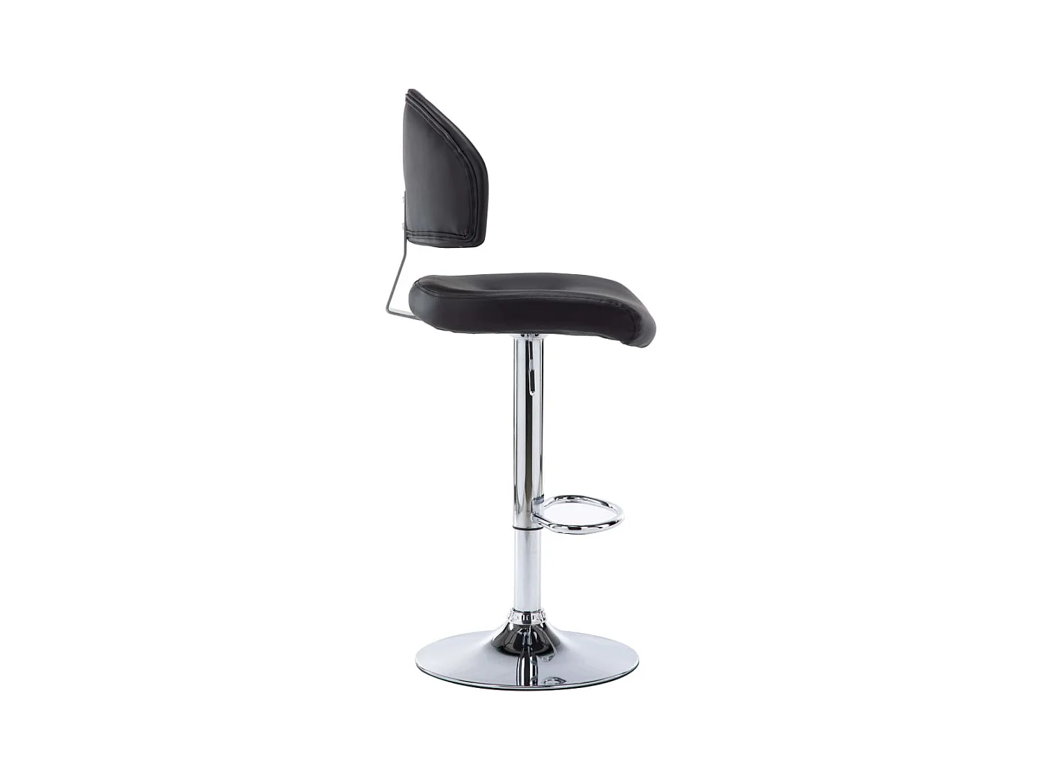Tabourets de bar lot de 2 noir similicuir