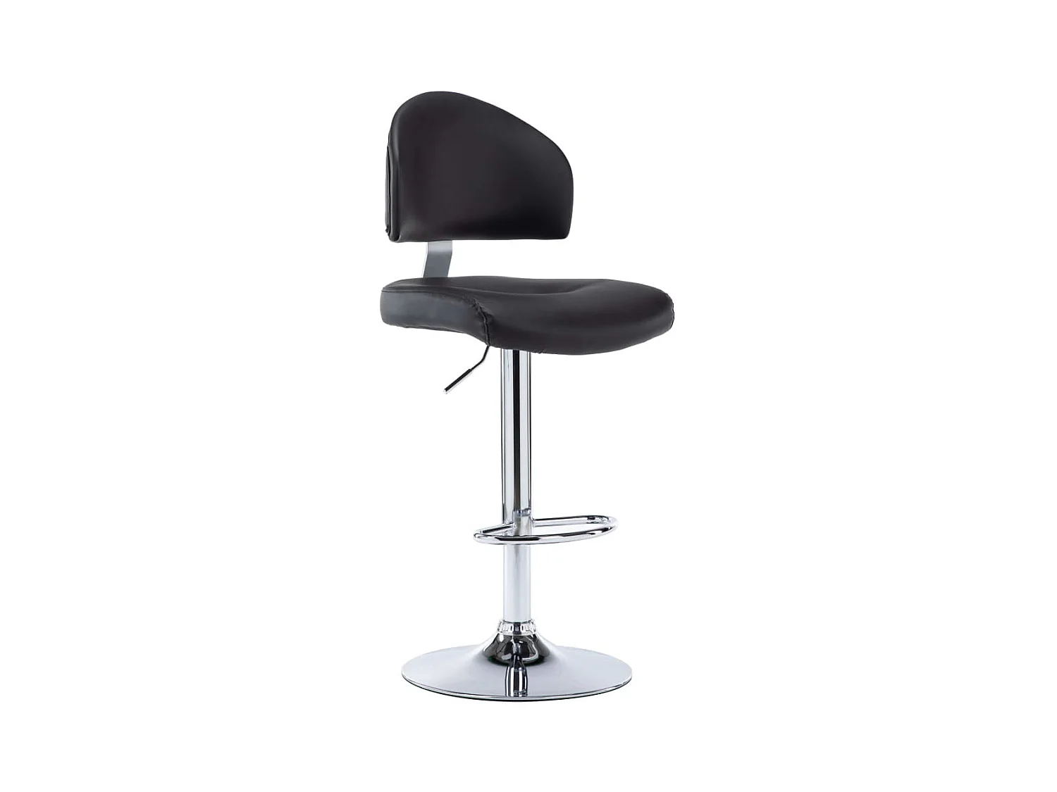 Tabourets de bar lot de 2 noir similicuir