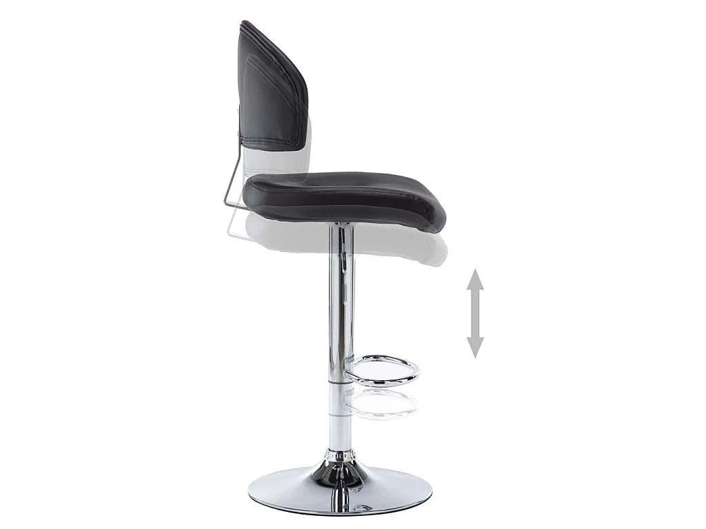 Bancos de bar 2 pcs couro artificial preto