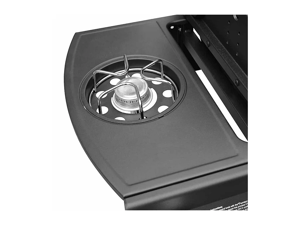 Barbecue à gaz 6 + 1 zone de cuisson Noir et argenté