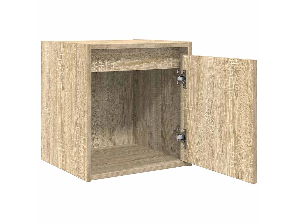 Nachtkastjes 2 st wandgemonteerd 38x34x40 cm sonoma eikenkleur