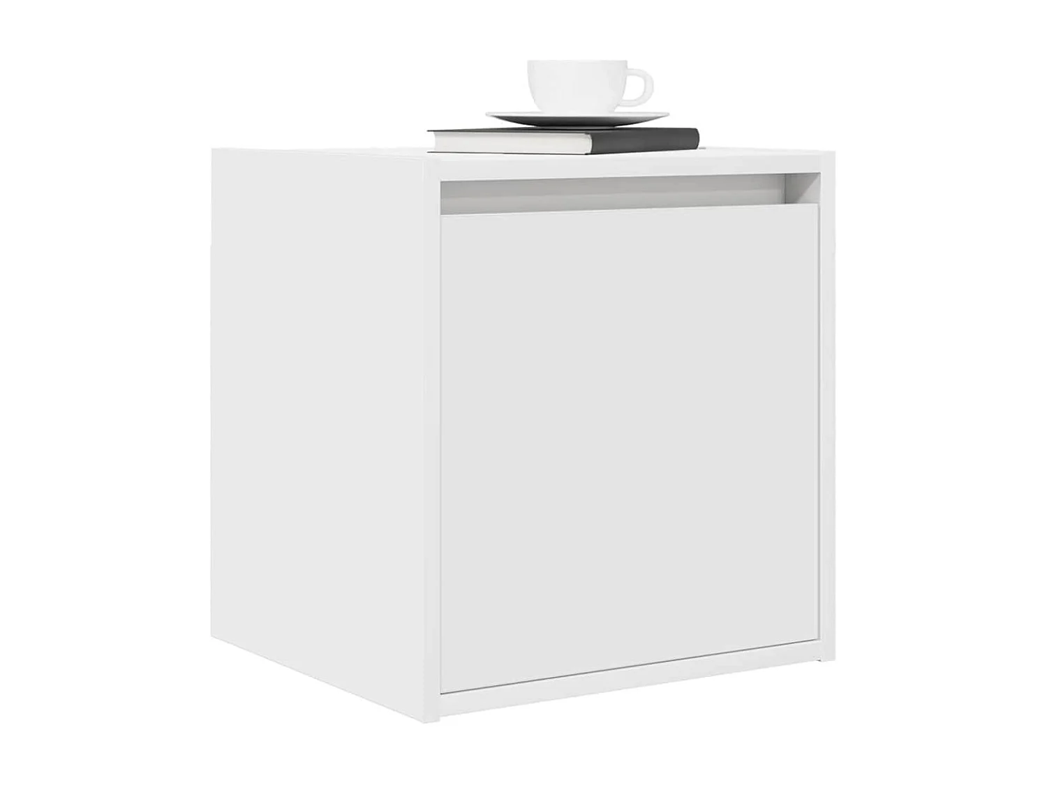 Comodini a Muro 2 pz Bianchi 38x34x40 cm