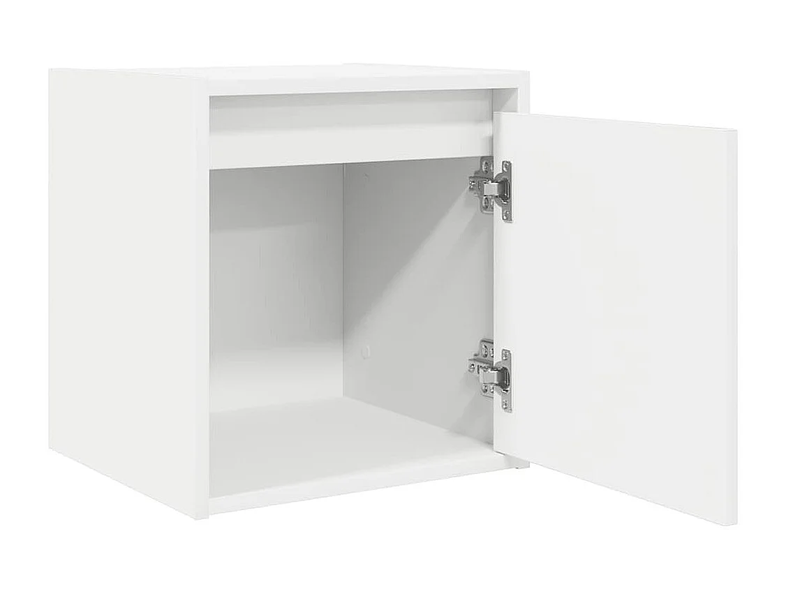 Comodini a Muro 2 pz Bianchi 38x34x40 cm