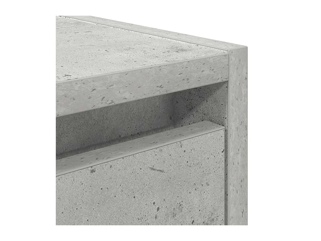 Comodino a Muro Grigio Cemento 38x34x40 cm