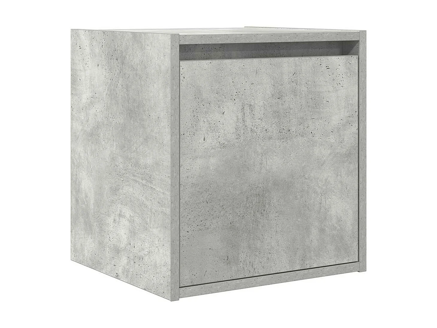Table de chevet murale gris béton 38x34x40 cm