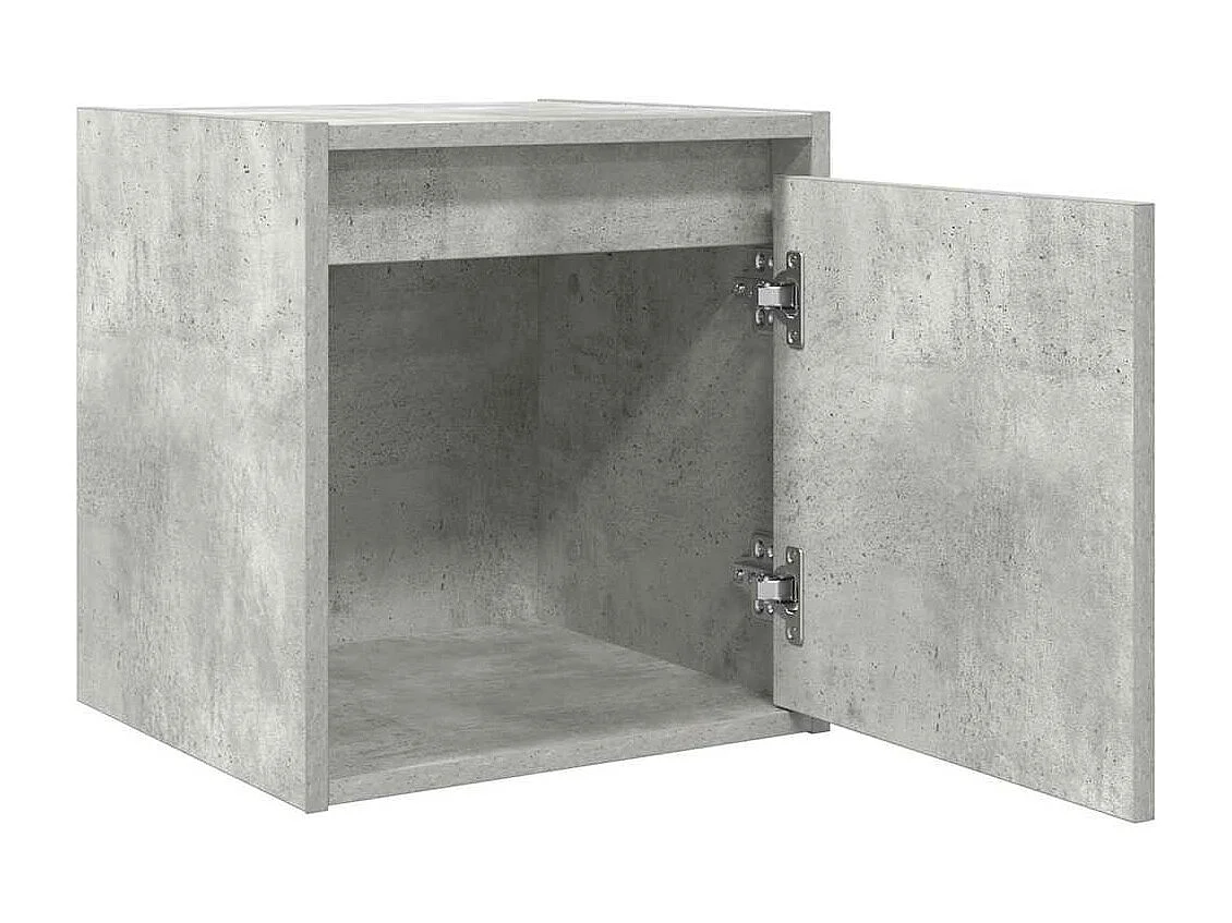 Table de chevet murale gris béton 38x34x40 cm