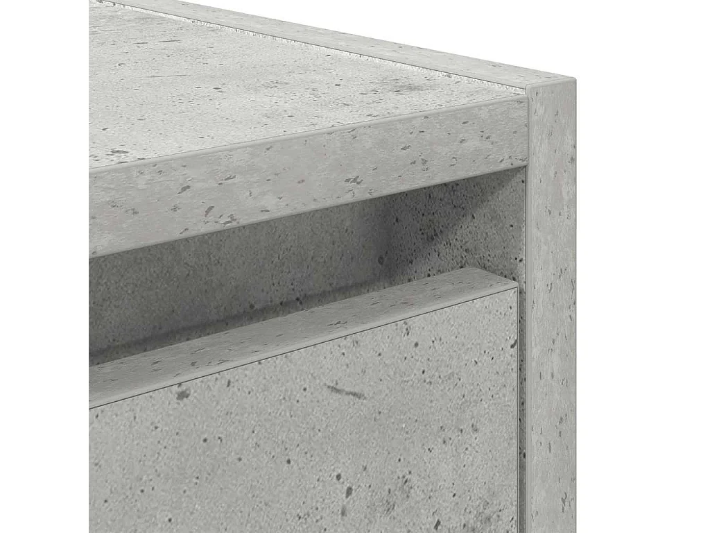 Table de chevet murale gris béton 38x34x40 cm