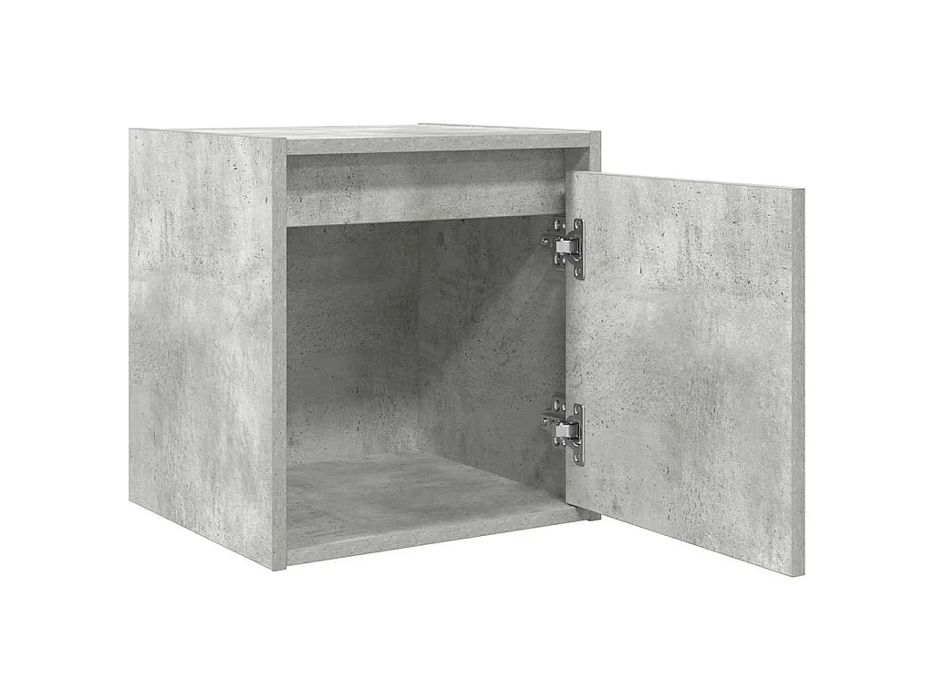 Table de chevet murale gris béton 38x34x40 cm