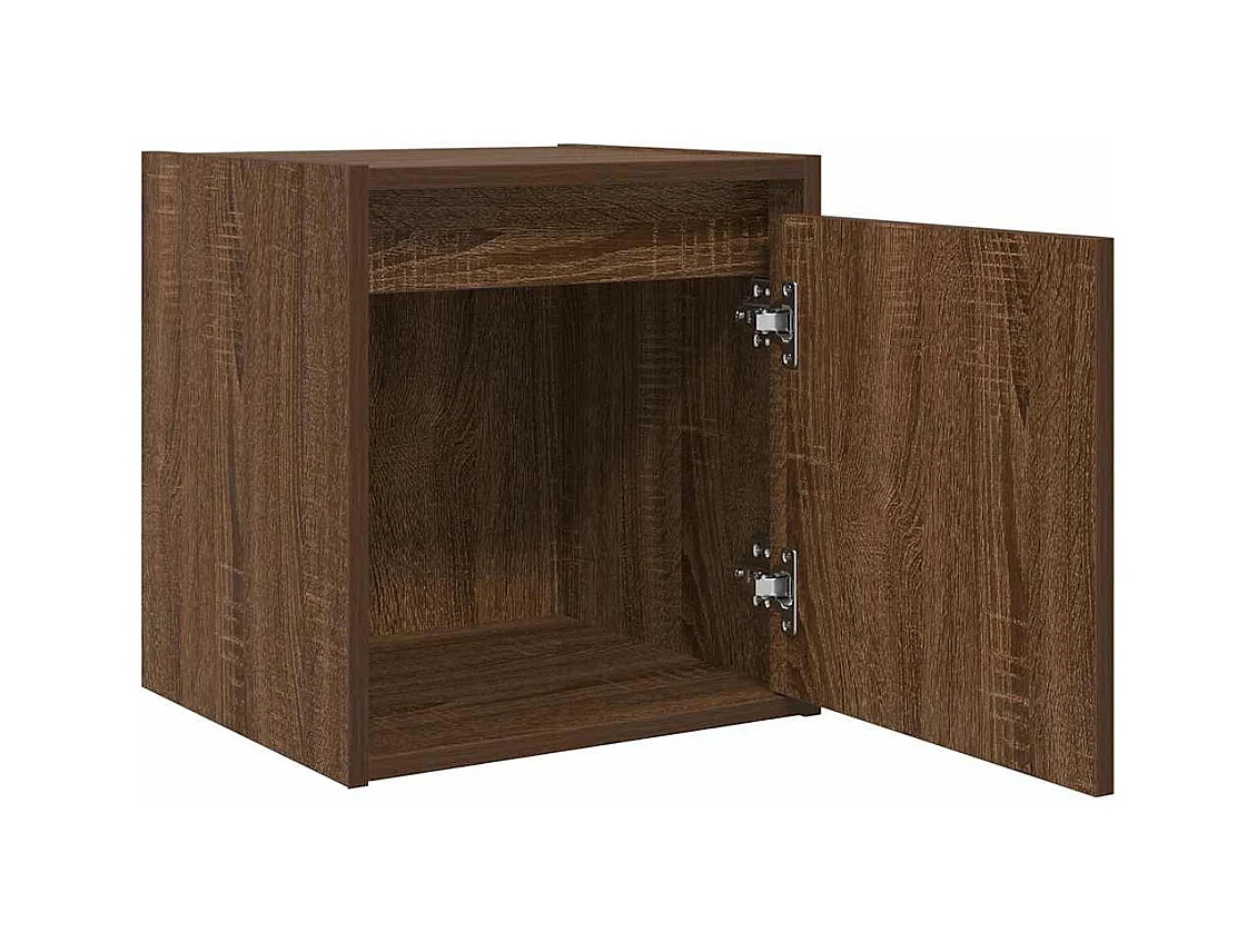 Mesilla de noche de pared roble marrón 38x34x40 cm